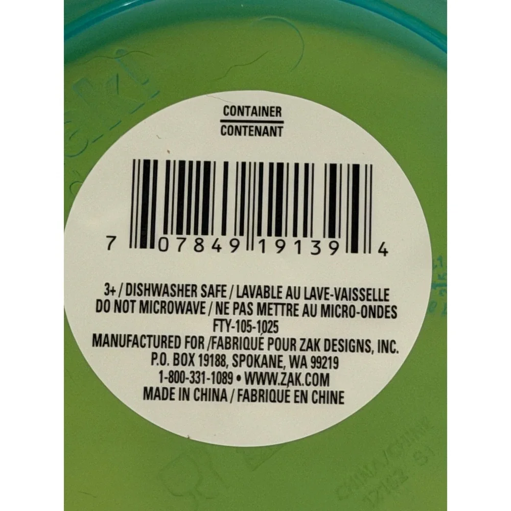 Zak Designs Bluey Sandwich and Snack Container Set Teal Yellow FTY-105-1025